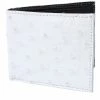 Guadalajara Western Wear Accessories White Diamond Avestruz Leather Wallet - Blanco