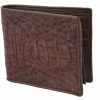 Guadalajara Western Wear White Diamond Cocodrilo Leather Wallet - Cafe Accessories