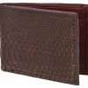 Guadalajara Western Wear White Diamond Python Leather Wallet - Cafe Accessories