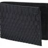 Guadalajara Western Wear Accessories White Diamond Python Leather Wallet - Negro