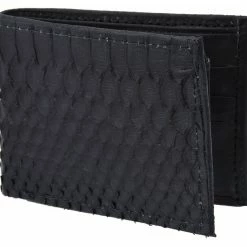 Guadalajara Western Wear Accessories White Diamond Python Leather Wallet - Negro
