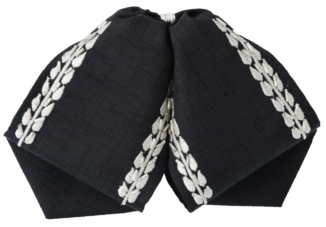 Guadalajara Western Wear Moño Charro - Negro / Blanco 3 Guadalajara Western Wear Moño Charro - Negro / Blanco