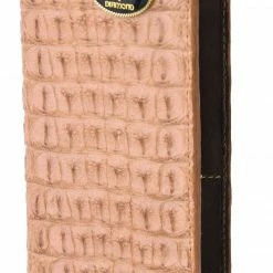 Guadalajara Western Wear White Diamond Cocodrilo Porta Chequera Leather Wallet - Orix Accessories