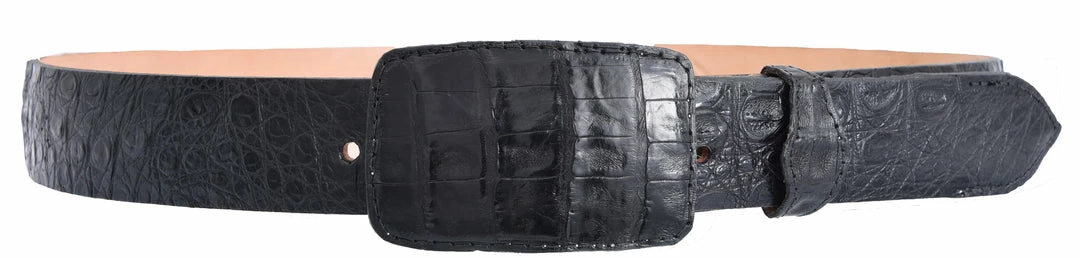 Guadalajara Western Wear Men White Diamond Caiman Leather Belt - Negro 3 Guadalajara Western Wear Men White Diamond Caiman Leather Belt - Negro