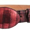 Guadalajara Western Wear White Diamond Cocodrilo Glaseasdo Leather Belt - Rojo Men