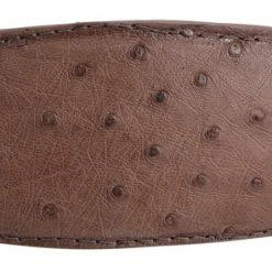 Guadalajara Western Wear White Diamond Avestruz Leather Belt - Cafe Men