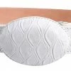 Guadalajara Western Wear White Diamond Oso Imitation Leather Belt - Blanco