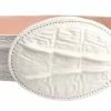 Guadalajara Western Wear White Diamond Cocodrilo Imitation Leather Belt - Arena Men