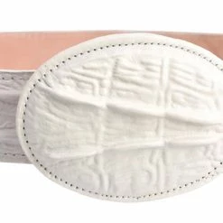 Guadalajara Western Wear White Diamond Cocodrilo Imitation Leather Belt - Arena Men