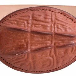 Guadalajara Western Wear White Diamond Cocodrilo Imitation Leather Belt - Cognac