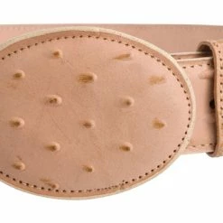 Guadalajara Western Wear White Diamond Avestruz Imitation Leather Belt - Orix Men