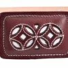 Guadalajara Western Wear White Diamond Nevajeado Leather Belt - Vino