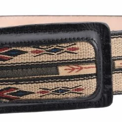 Guadalajara Western Wear White Diamond Cintilla Leather Belt - Oro