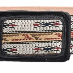 Guadalajara Western Wear Men White Diamond Cintilla Leather Belt - Negro