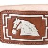 Guadalajara Western Wear White Diamond Piteado Regular Leather Belt - Natural