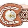 Guadalajara Western Wear White Diamond Piteado Regular Leather Belt - Natural Men