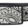 Guadalajara Western Wear White Diamond Piteado Fino Leather Belt - Negro