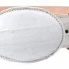 Guadalajara Western Wear Men White Diamond Anguila Leather Belt - Blanco