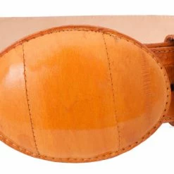 Guadalajara Western Wear White Diamond Anguila Leather Belt - Mantequilla Men