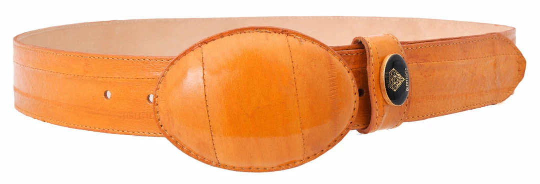 Guadalajara Western Wear White Diamond Anguila Leather Belt - Mantequilla Men 3 Guadalajara Western Wear White Diamond Anguila Leather Belt - Mantequilla Men