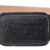 Guadalajara Western Wear White Diamond Caiman Print Leather Belt - Negro Men