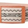 Guadalajara Western Wear White Diamond Cintilla Completa Leather Belt - Natural Men