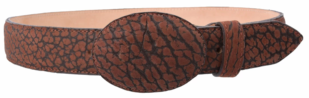 Guadalajara Western Wear White Diamond Bull Shoulder Leather Belt - Cognac 3 Guadalajara Western Wear White Diamond Bull Shoulder Leather Belt - Cognac