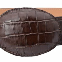 Guadalajara Western Wear White Diamond Oso Imitation Leather Belt - Cafe