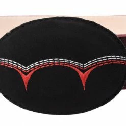 Guadalajara Western Wear Men White Diamond Caiman Belly Print Leather Belt - Tejido Rojo