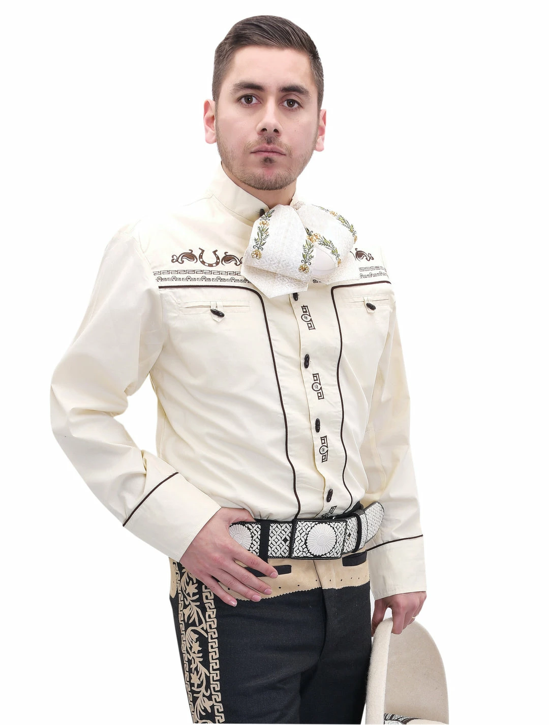 Guadalajara Western Wear Camisa Charra Tradicional Beige Men 3 Guadalajara Western Wear Camisa Charra Tradicional Beige Men