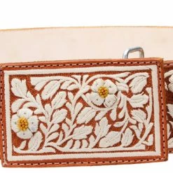 Guadalajara Western Wear White Diamond Piteado Fino Leather Belt - Natural Men
