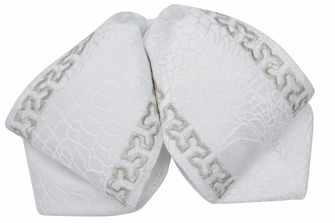 Guadalajara Western Wear Moño Charro - Blanco / Plata Accessories 3 Guadalajara Western Wear Moño Charro - Blanco / Plata Accessories