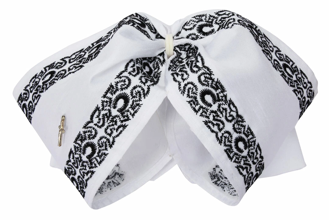 Guadalajara Western Wear Accessories Moño Charro - Blanco / Negro 3 Guadalajara Western Wear Accessories Moño Charro - Blanco / Negro
