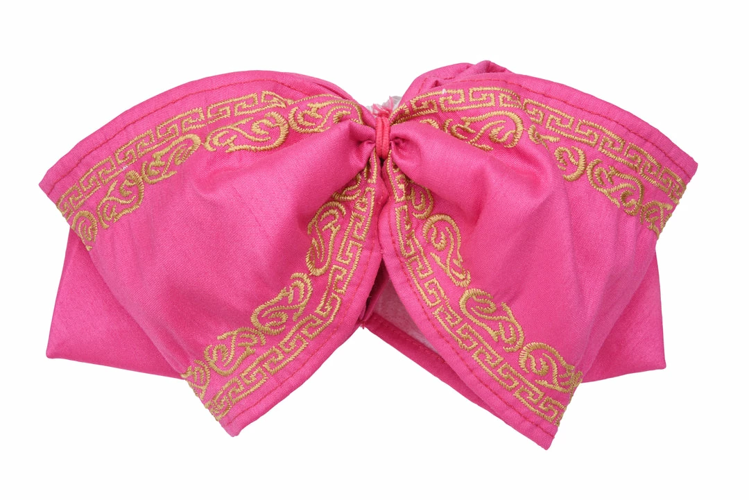 Guadalajara Western Wear Accessories Moño Charro - Rosa / Oro 3 Guadalajara Western Wear Accessories Moño Charro - Rosa / Oro