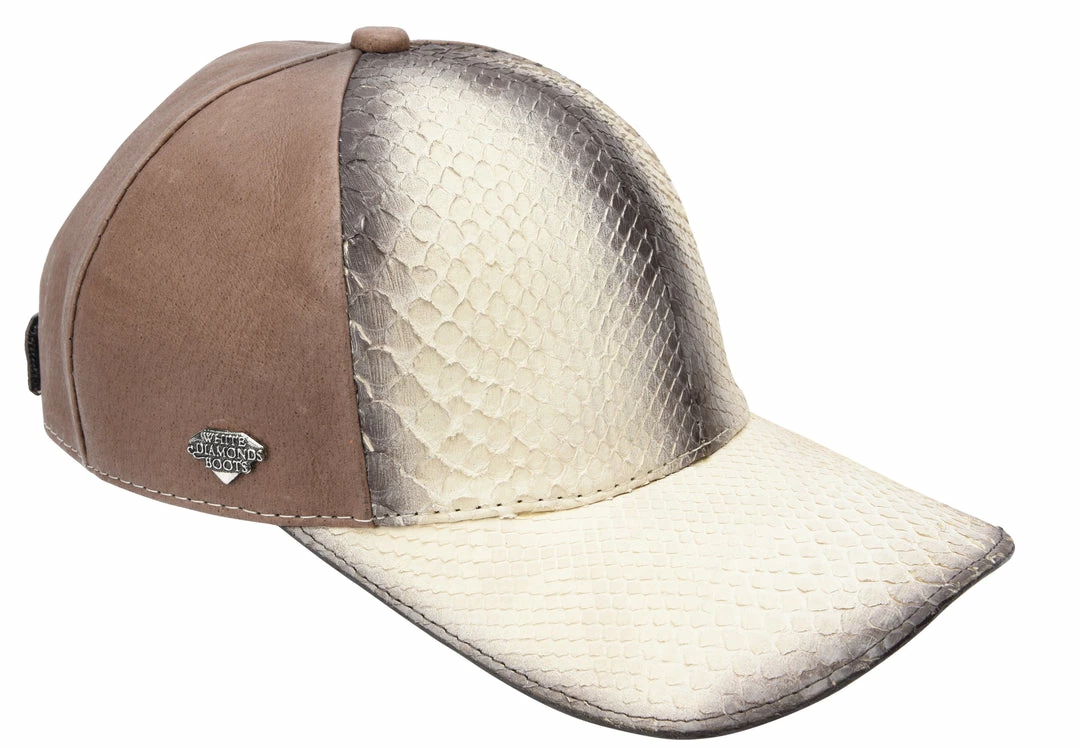 Guadalajara Western Wear White Diamond Python Print Exotic Cap - Orix Accessories 3 Guadalajara Western Wear White Diamond Python Print Exotic Cap - Orix Accessories